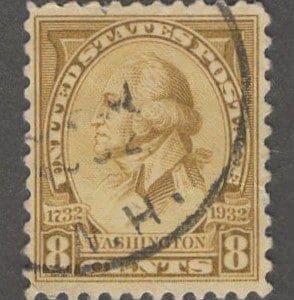 Scott# 713 "WASHINGTON" USED WITH NEW HAMPSHIRE CDS LOCAL