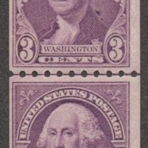 Scott# 722 "WASHINGTON" HORIZONTAL COIL LINE PAIR, MNH