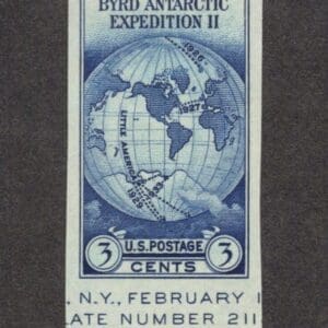 Scott# 735a "WORLD MAP" NATIONAL STAMP EXPOSITION IMPERFORATE SINGLE, MINT, NGAI