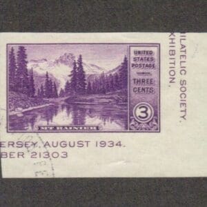 Scott# 750a "MT. RAINIER" SOUVENIR SHEET SINGLE USED