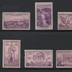 Scott#s 772-77 & 782-84 (9) MNH 1935-36 COMMEMORATIVE YEAR SET