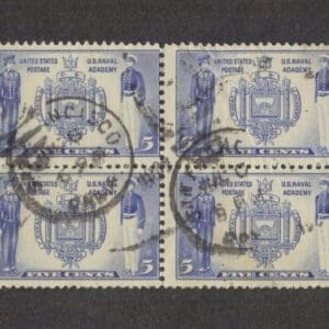 Scott# 794 "NAVY" BLOCK (4) WITH SAN FRANCISCO CA. LOCAL & NUMERAL CANCELS