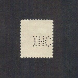 Scott# 806 "JOHN ADAMS" USED WITH "INT'L HARVESTER Co" PERFIN: - Image 2