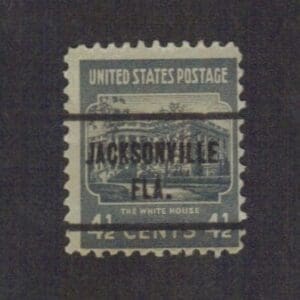 Scott# 809 "WHITEHOUSE PRIXIE" USED JACKSONVILLE FLA PRECANCEL