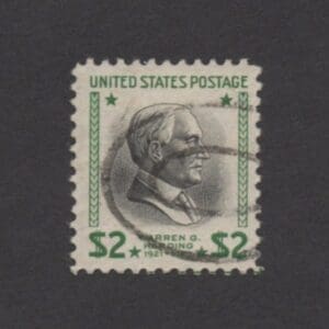 Scott# 833 "WARREN HARDING" USED WITH BLIND DOUBLE OVAL CANCEL