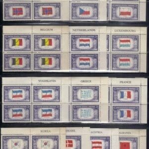 Scott# 909-921 CHOICE SET "OVERRUN COUNTRIES" NAME BLOCKS (4) MNH