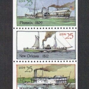 Scott# 2405-09 "STEAMBOATS" BOOKLET PANE (5) MNH