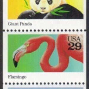 Scott# 2705-09 "WILD ANIMALS" MNH UNFOLDED BKLET PANE (5)+PLATE#