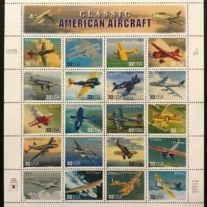 Scott# 3142 CLASSIC AMERICAN AIRCRAFT FULL PANE (20) MNH