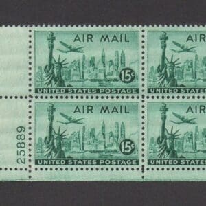 Scott# C35 "STATUE of LIBERTY" PLATE BLOCK (4) MNH