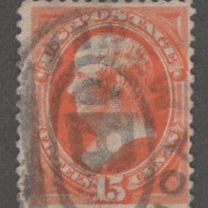Scottt# 189 "WEBSTER" USED WITH NEW YORK LETTER "B" PARCEL CANCEL