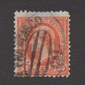 Scott# 260 JEFFERSON USED, SAN FRANCISCO FANCY OVAL CANCEL