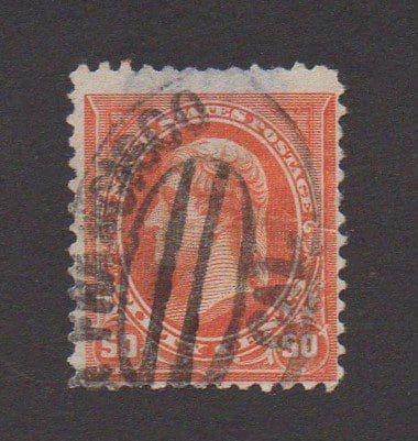 Scott# 260 JEFFERSON USED, SAN FRANCISCO FANCY OVAL CANCEL