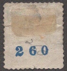 Alternative view of Scott# 260 "JEFFERSON" USED WITH SAN FRANCISCO LOCAL CANCEL