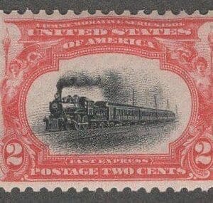 Scott# 295 "PAN AMERICAN-TRAIN" MNH, SHARP IMAGE, NICELY CENTERED