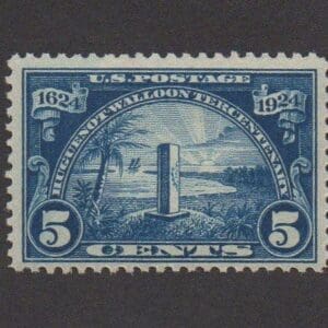 Scott# 616 "HUGUENOT - WALOON - MONUMENT" MNH, NICELY CENTERED