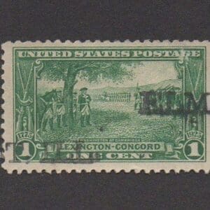 Scott# 617 "LEXINGTON CONCORD" USED WITH ELM POINT, ILL. CANCEL