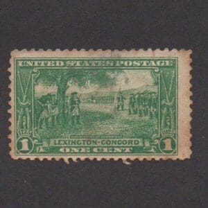Scott# 617 "LEXINGTON CONCORD" USED, BARELY CANCELLED