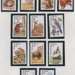 Alternative view of Scott# 2286-2335 "AMERICAN WILDLIFE" MNH COMPLETE SINGLES SET(50)