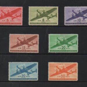 Scott# C25-31 "TRANS-ATLANTIC" AIRMAIL COMPLETE SET (7) MNH