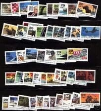 Scott#s 2559, 2697, 2765, 2838, & 2981 WORLD WAR II SINGLES, MNH