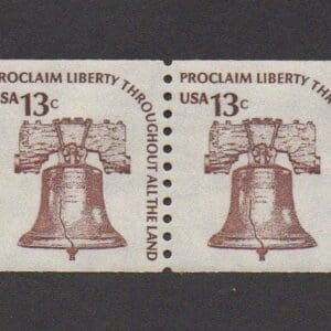 Scott# 1618 "LIBERTY BELL" COIL PAIR, MNH
