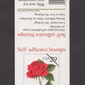 Scott# 2490a BC61 "RED ROSE" INTACT BOOKLET (18) PLATE# S111 MNH - Image 2