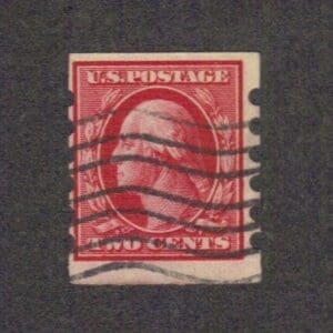 Scott# 344 WASHINGTON WITH MAILOMETER TYPE I PERFS & FLAG CANCEL