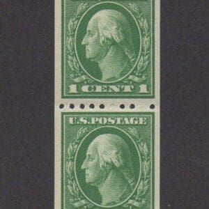 Scott# 441 "WASHINGTON" MNH HORIZONTAL PERF 10 FLAT PLATE PAIR