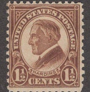 Scott# 582 "WARREN HARDING" MINT, NICELY CENTERED