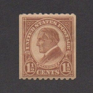 Scott# 605 "WARREN HARDING" HORIZONTAL PERF 10 COIL, MNH
