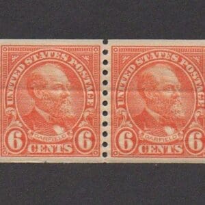 Scott# 723 "GARFIELD" MNH PAIR WITH HORIZ. ROLLER IMPRESSION EFO