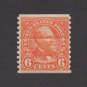 Scott# 723 "GARFIELD" MNH SINGLE W/ HORIZ. ROLLER IMPRESSION EFO