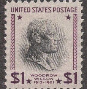 Scott# 832 "WOODROW WILSON" MINT, NICELY CENTERED
