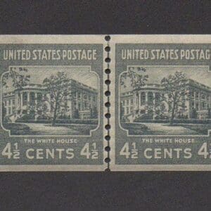 Scott# 844 THE WHITE HOUSE-PRESIDENTIAL SERIES COIL LINE PAIR MNH