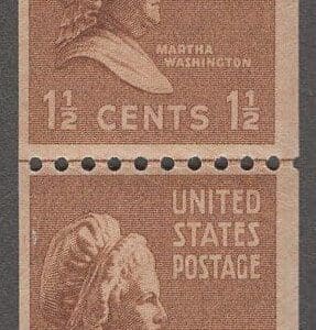 Scott# 849 "WASHINGTON-PRESIDENTIAL SERIES" COIL LINE PAIR, MNH