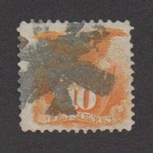 Scott# 116 SHIELD&EAGLE PICTORIAL" PINWHEEL CANCEL & WIDE MARGINS