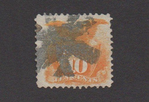 Scott# 116 SHIELD&EAGLE PICTORIAL" PINWHEEL CANCEL & WIDE MARGINS