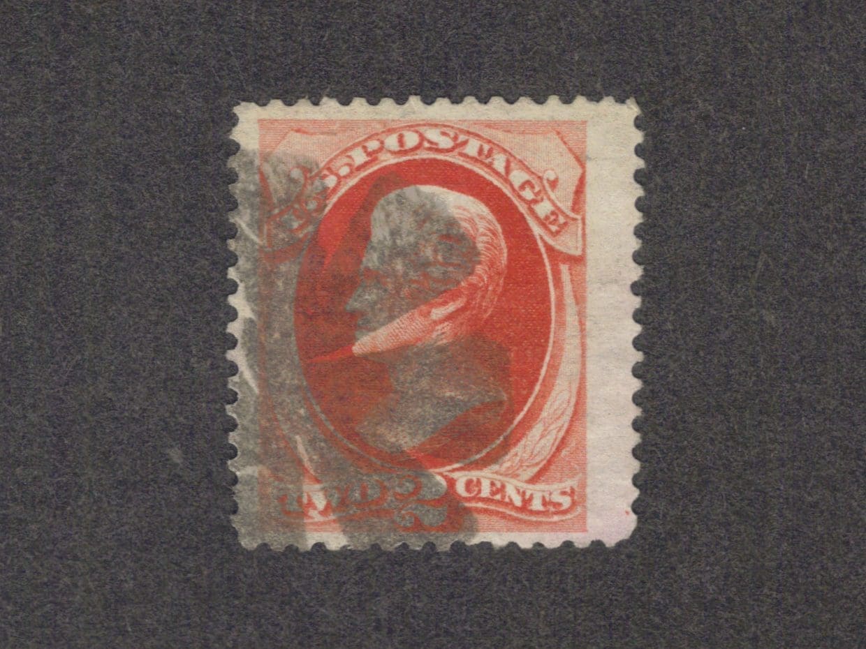 Scott# 178 "JACKSON" USED WITH BLUE GEOMETRIC WEDGE FANCY CANCEL