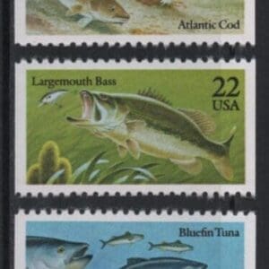 Scott# 2205-09 "FISH" BOOKLET SINGLES SET (5) MNH