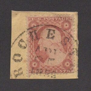 Scott# 26 "WASHINGTON" TYPE III USED WITH ROCHESTER, N.Y. CDS CANCEL