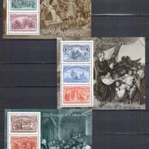 Alternative view of Scott# 2624-29 "VOYAGES of COLUMBUS SOUVENIR SHEETS" SET (6) MINT