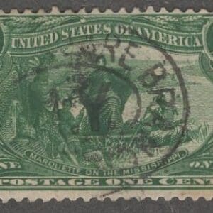 Scott# 285 "TRANS-MISSISSIPPI-MARQUETTE" WITH A DOUBLE OVAL CANCEL