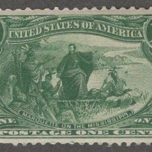 Scott# 285 "TRANS-MISSISSIPPI-MARQUETTE" MNH, VERY NICELY CENTERED