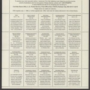Alternative view of Scott# 2975a-t "CIVIL WAR HISTORY" SHEET (20) MNH