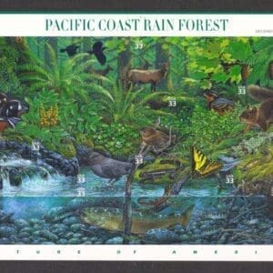 Scott# 3378 PACIFIC COAST RAIN FOREST #2 NATURE OF AMERICA SERIES, MNH