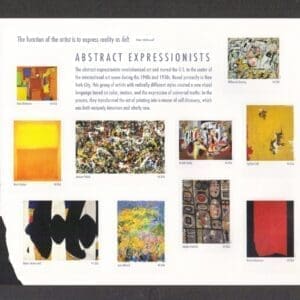 Scott# 4444 "ABSTRACT EXPRESSIONISTS" SOUVENIR SHEET (10) MNH