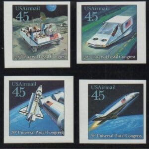Scott# C126 "FUTURE MAIL TRANSPORTATION" SOUVENIR SHEET SINGLES, MNH
