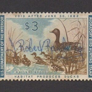 Scott# RW28 "DUCK STAMP" 1961 "MALLARD DUCKS" USED