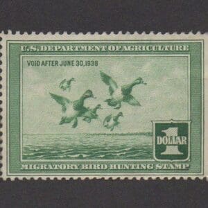 Scott# RW4 "DUCK STAMP" 1938 "SCAUP DUCKS" UNUSED